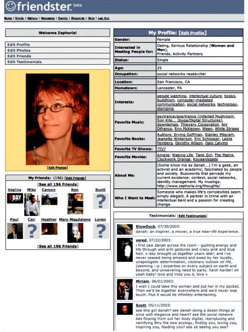 Source: Sample Friendster profile page.  | Download Scientific Diagram (researchgate.net)